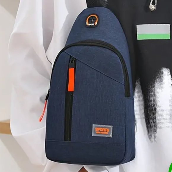 Functional Nylon Chest Bag, Outdoor Sports Travel Sling Bag - Picture 2 of 6